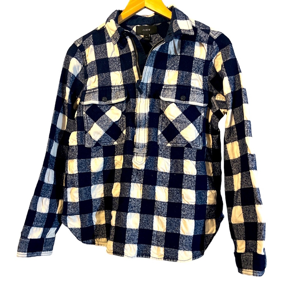 J. Crew 3/4 zip flannel shacket!